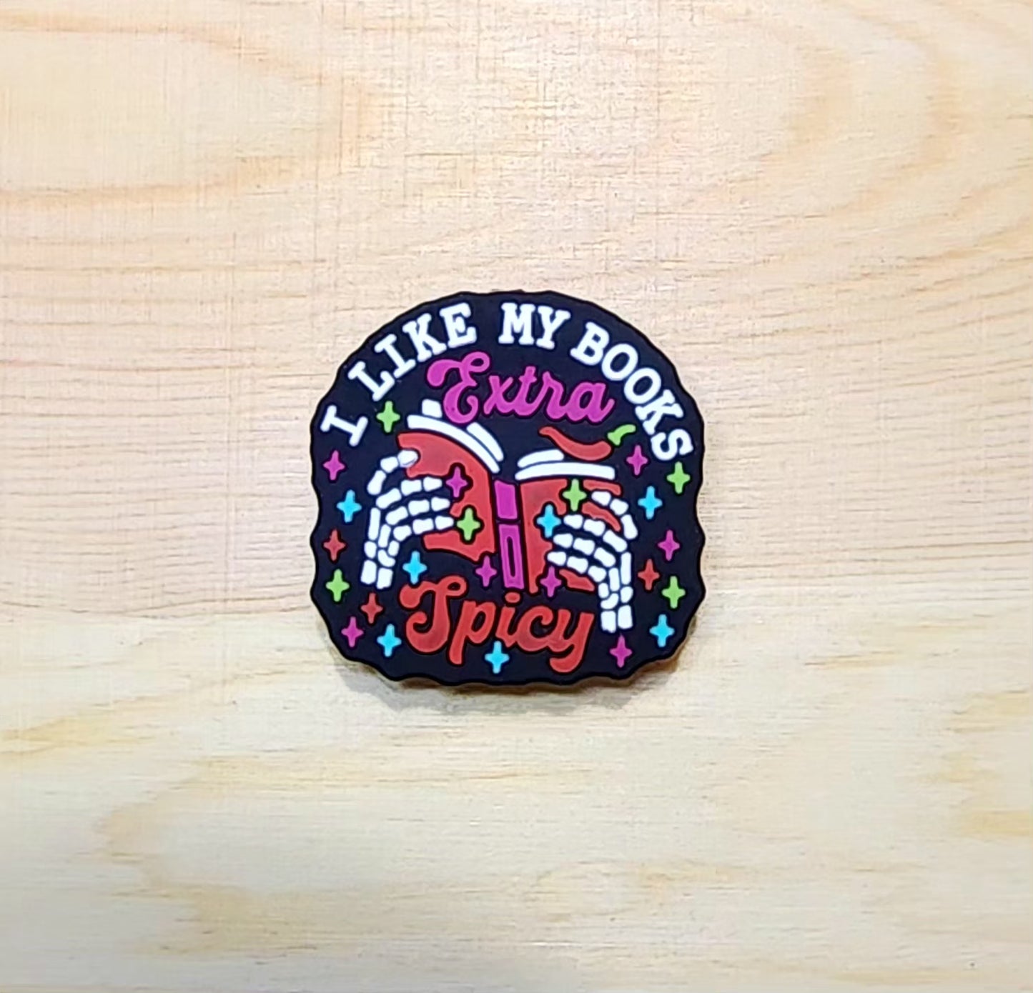 I like my books extra spicy - silicone focal bead - A87