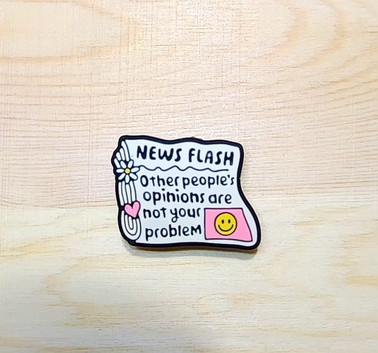 News flash other people's opinions are not my problem  - silicone focal bead - A81