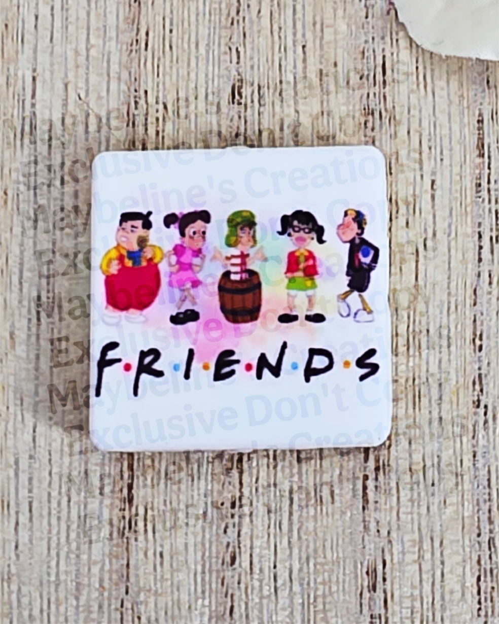 Friends El chavo inspired Silicone Focal Bead for you beadable projects. MC custom design. A277