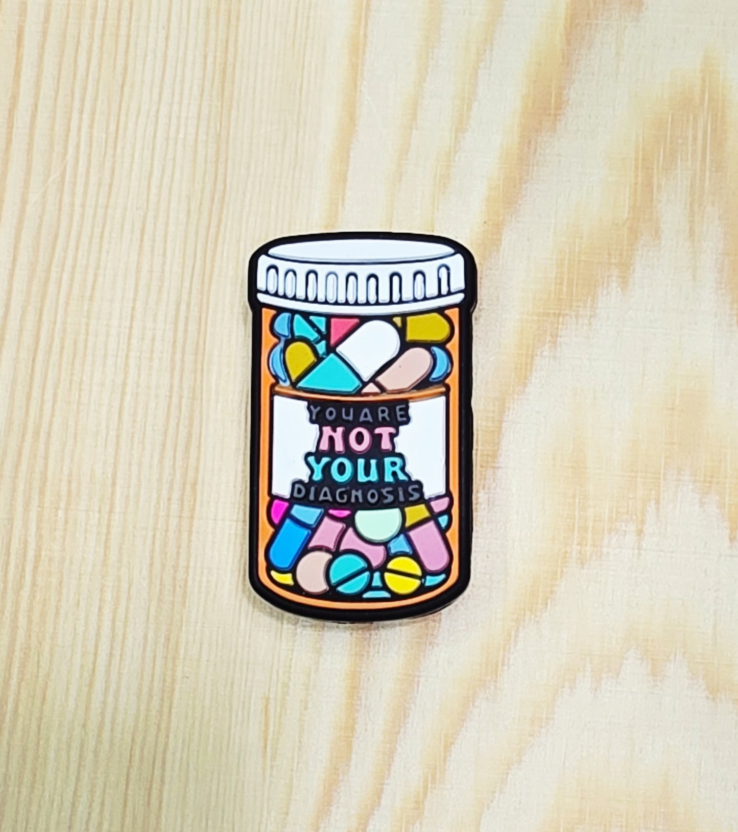 You are not your diagnosis silicone focal bead - pill silicone focal bead - A182