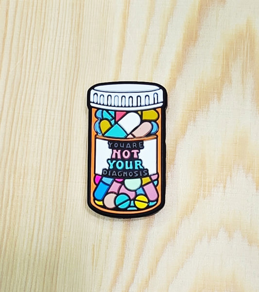 You are not your diagnosis silicone focal bead - pill silicone focal bead - A182