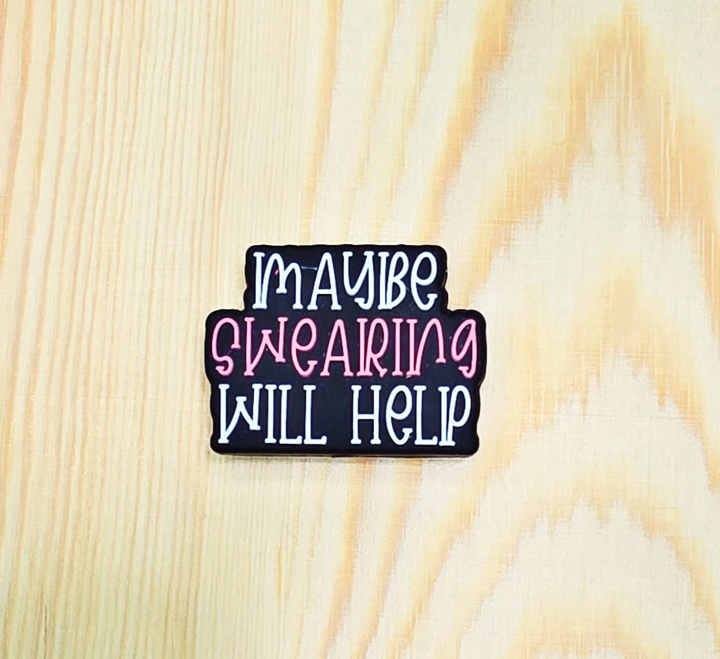 Maybe swearing will help silicone focal bead - A151