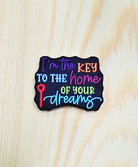 I'm the key to the home of your dream silicone focal bead - A135