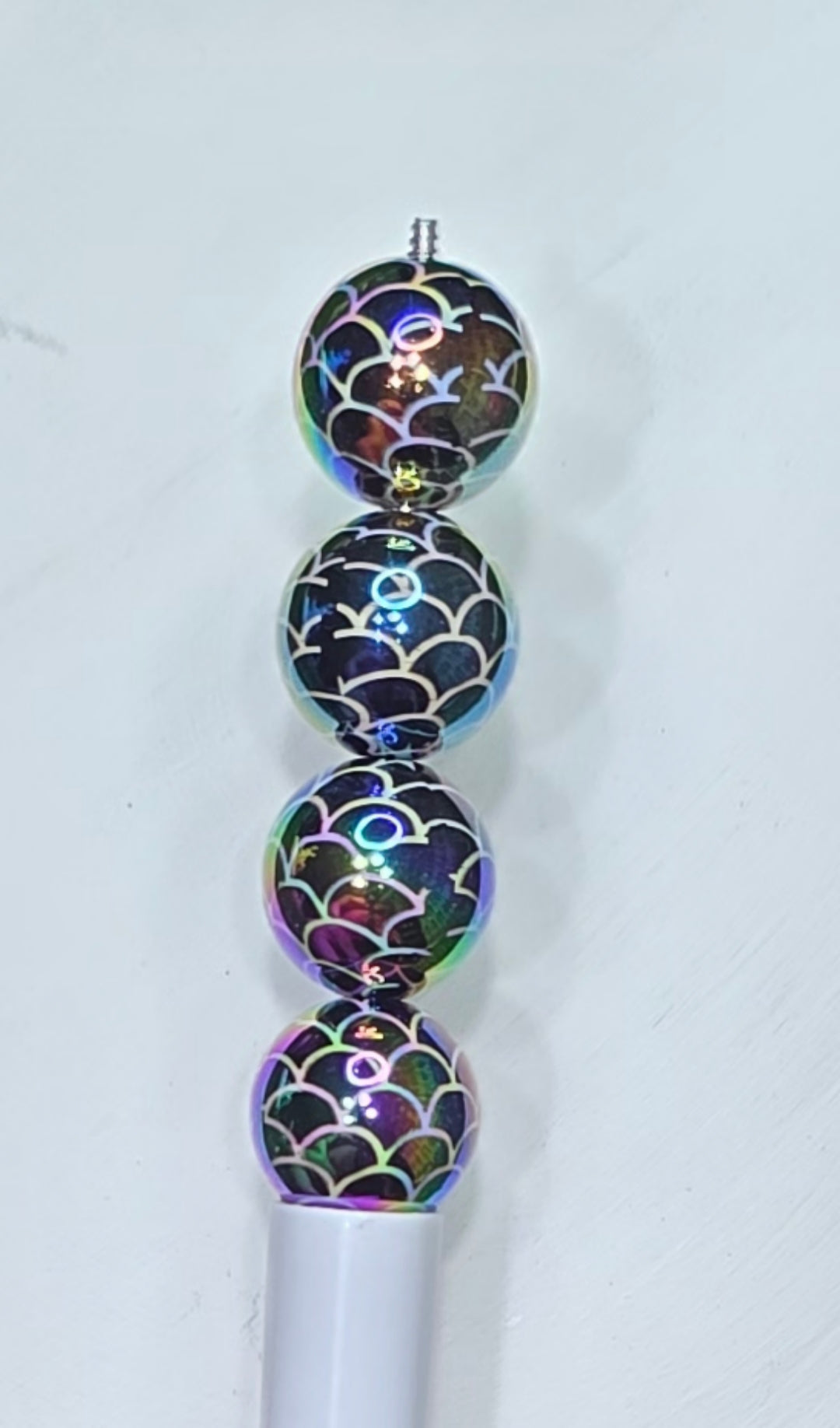 Black mermaid beads, 16mm acrylic beads