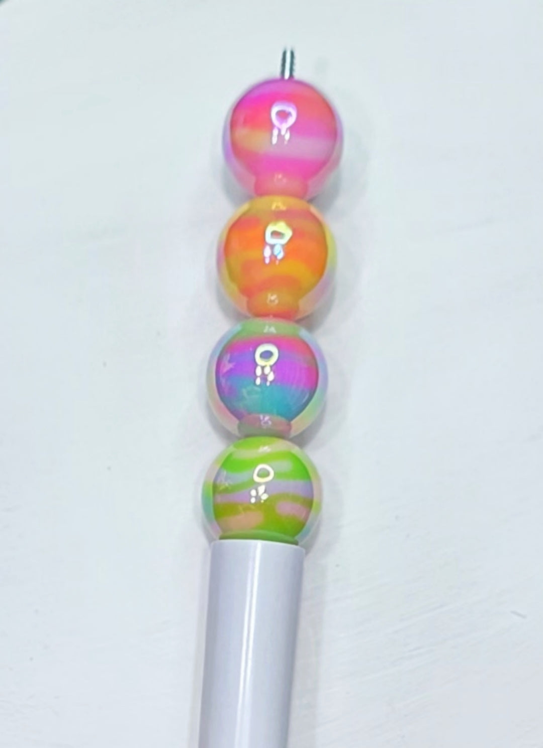 Multicolor candy swirl 16mm acrylic beads, 6pcs randomly packed