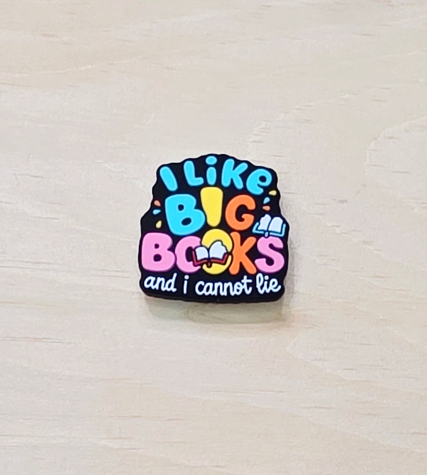I like big books and I can not lie silicone focal bead - A146