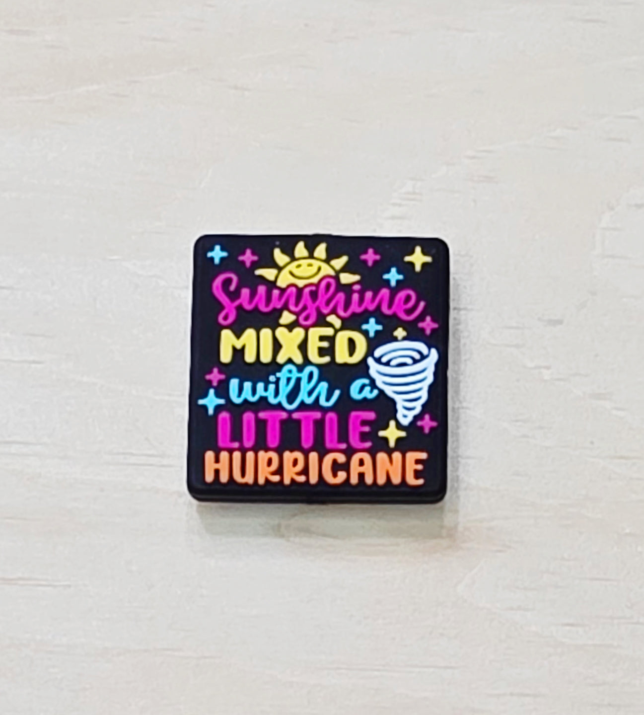 Sunshine mixed with a little hurricane silicone focal bead - A193