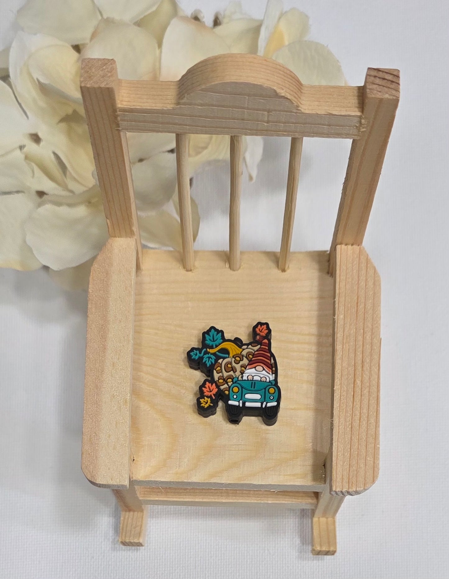 Fall gnome silicone focal bead A269b