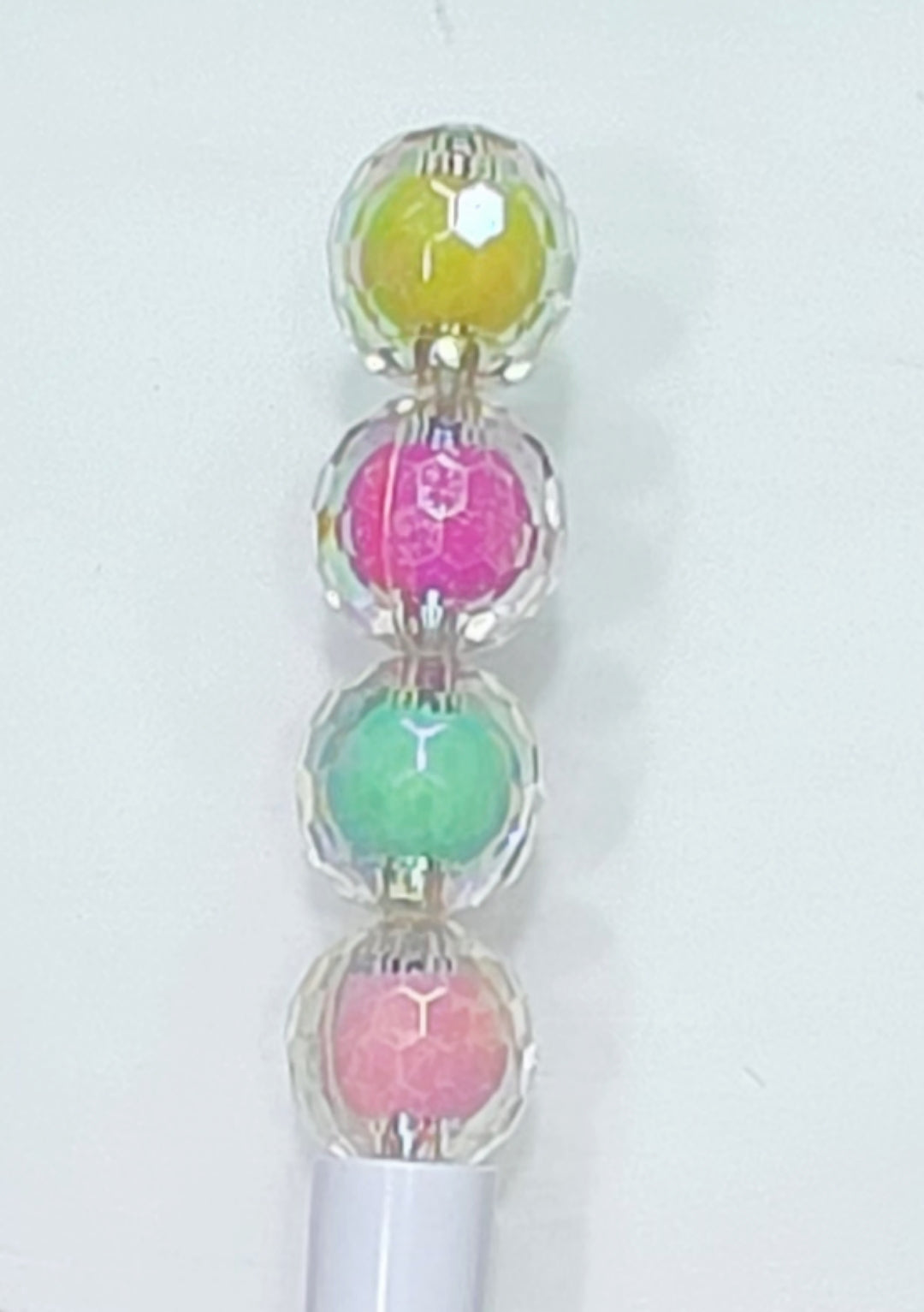Double layer pastel color disco 16mm acrylic beads, 6pcs randomly packed