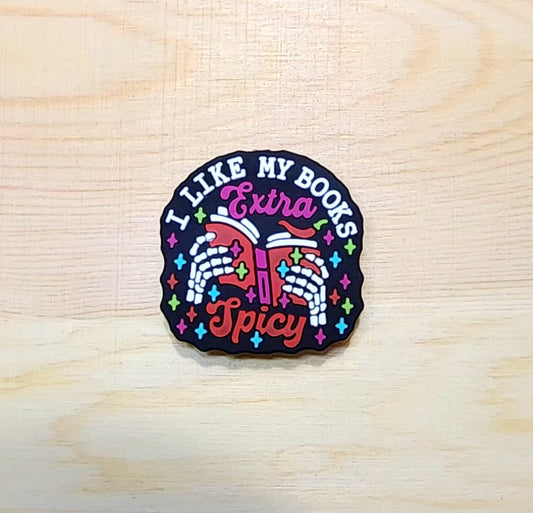 I like my books extra spicy - silicone focal bead - A87