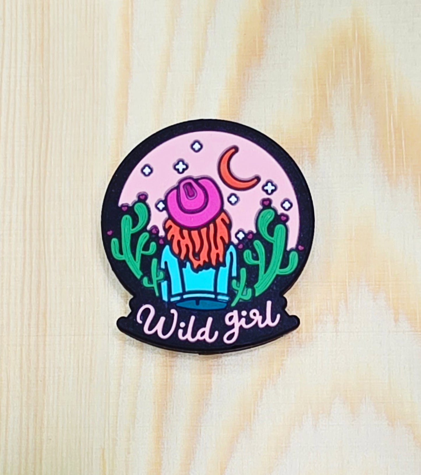 Wild girl silicone focal bead - cowgirl focal bead - A145