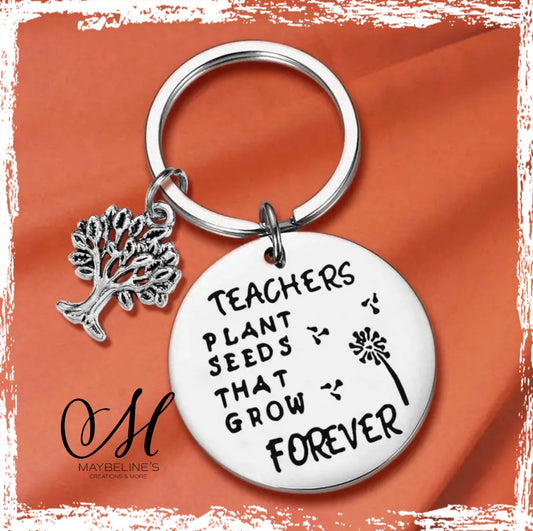 Teacher appreciation gift.. Stainless steel keychain