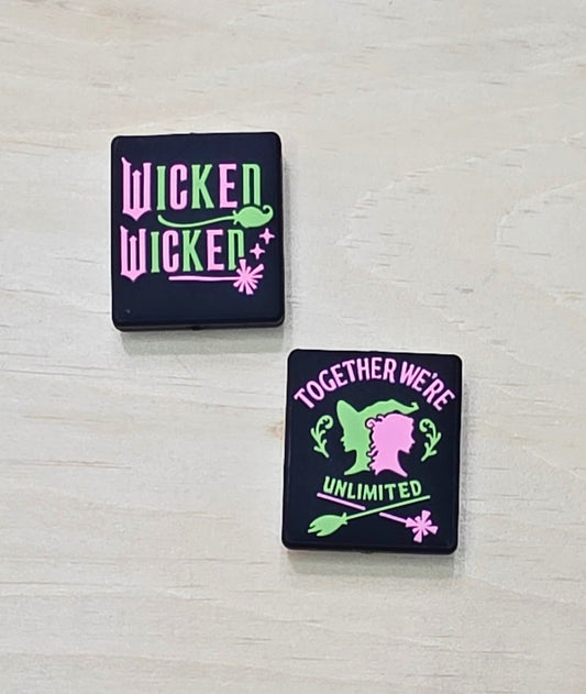 Wicked together we're unlimited silicone focal bead double-sided - A97