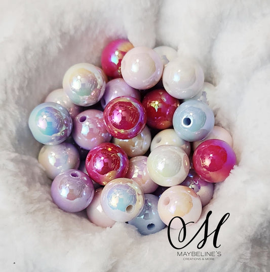 6 pack Unicorn mix. 16mm acrylic beads