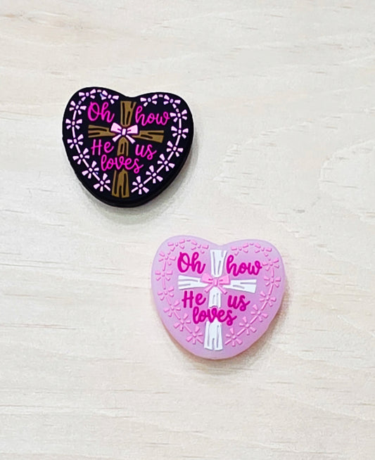 Oh, how he loves us silicone focal bead - A467 and A468