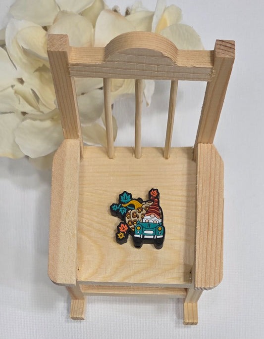 Fall gnome silicone focal bead A269b