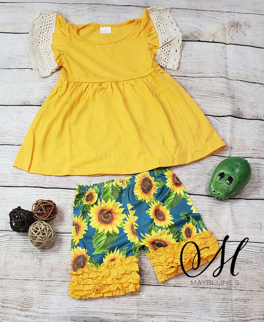 Sunny Day Ruffle Short Set