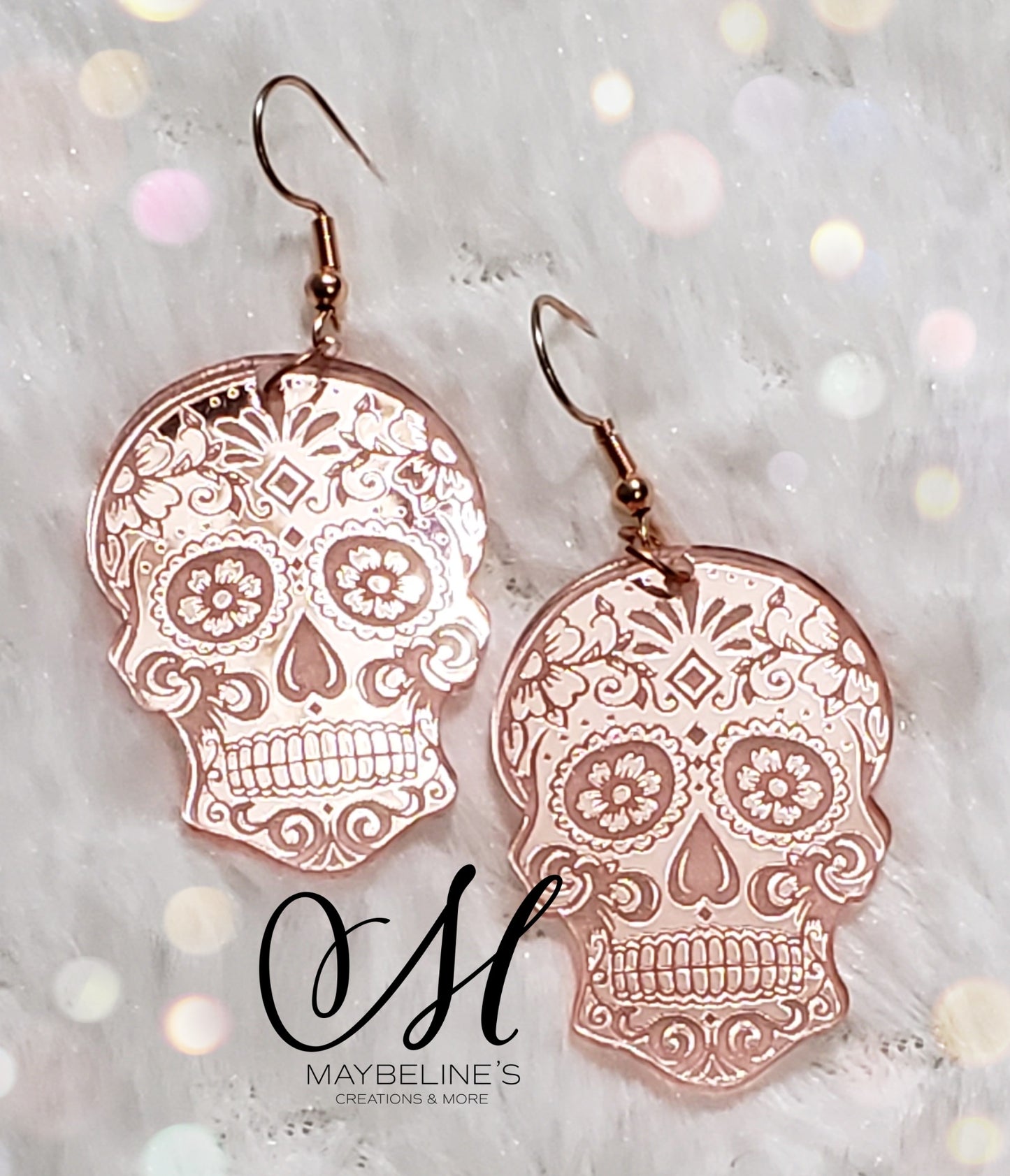 Pink Acrylic Sugar Skull