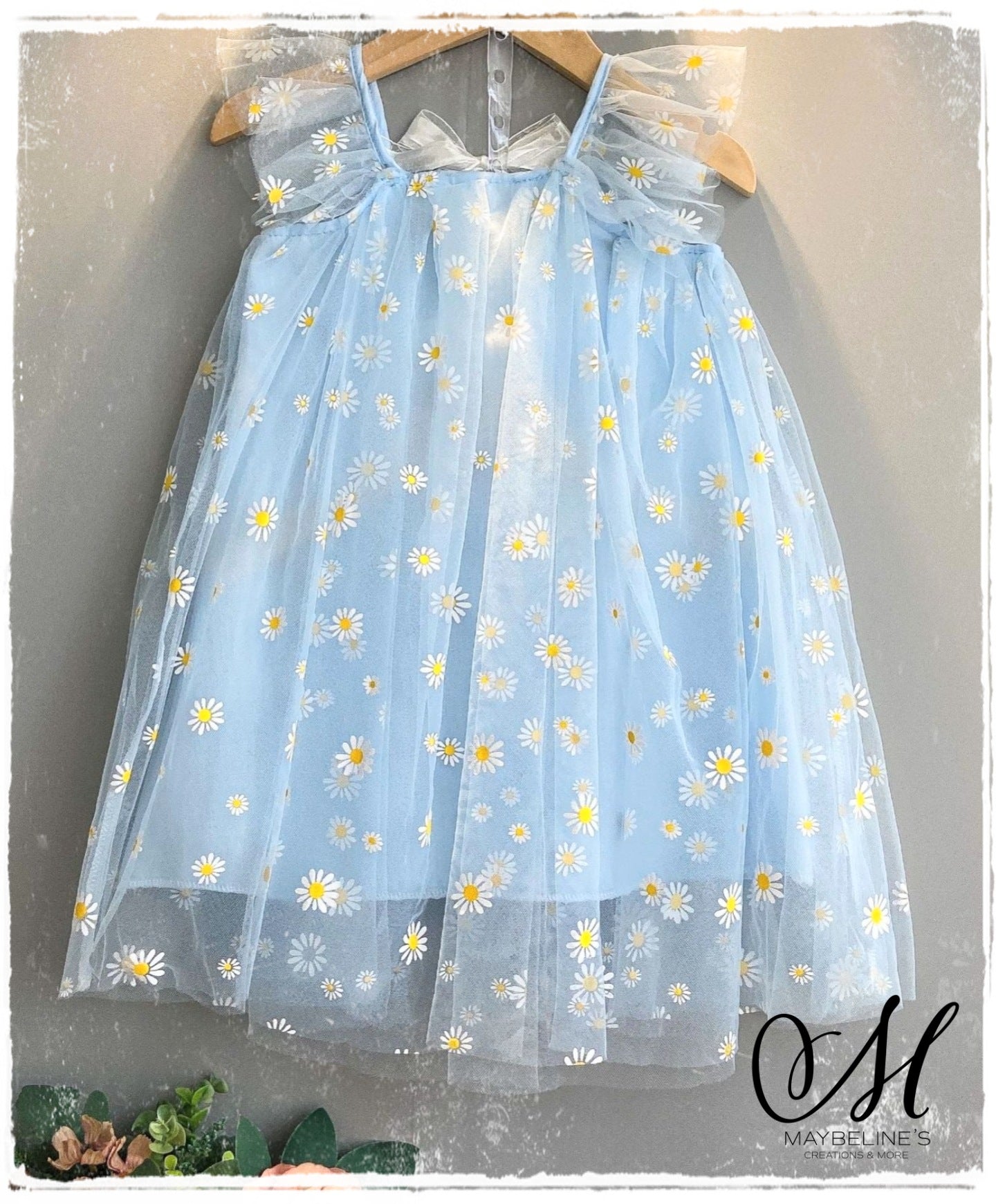 Blue Daisy Tulle Dress