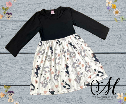 Black & White Mow Cow Dresss