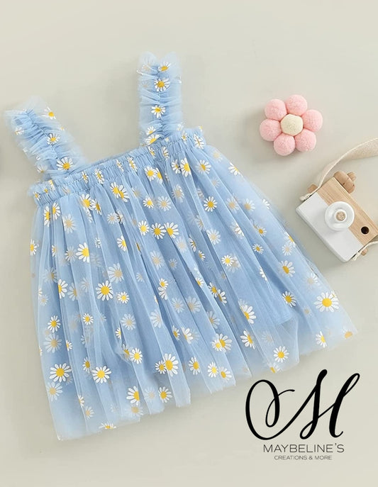 Toddler/Baby Girl Flower Tulle Dress (Size 18-24 months)