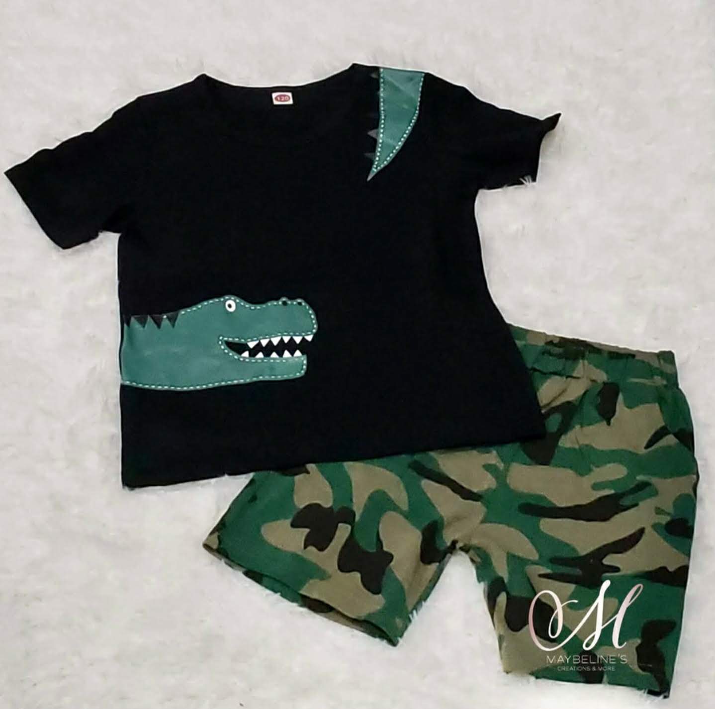 Boy's Outfits Dinosaur Printed
2pc